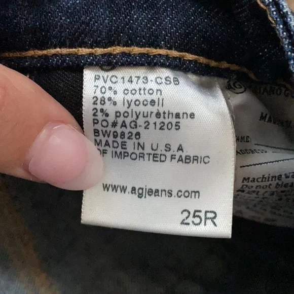AG Aubrey Skinny Straight Jeans 25/R - Picture 8 of 8
